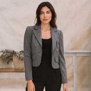 Trina Turk Gray Cropped Blazer Women’s Size 6 – Tailored Office Jacket